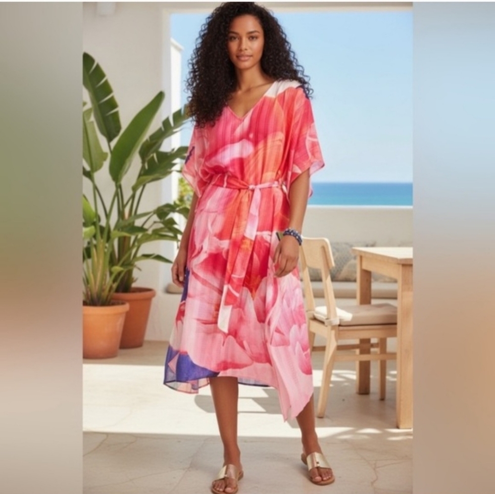 🌸Tommy Bahama🌸 ● Artist Series Penney Blooms Beach Caftan